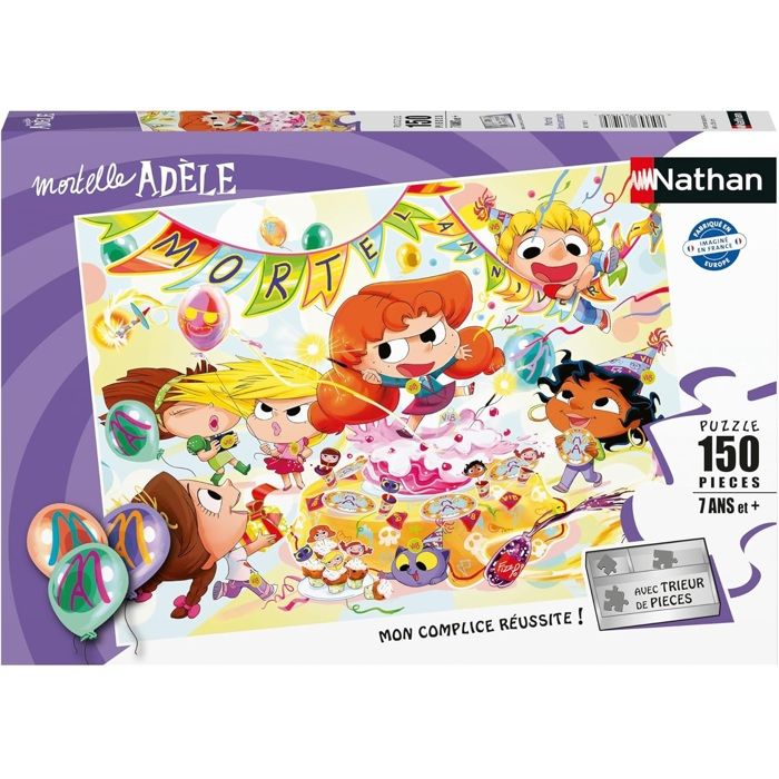 Puzzle Nathan Mortel Anniversaire Mortelle Adele - NATHAN - 150 pieces - Dessins animés et BD - Enfant