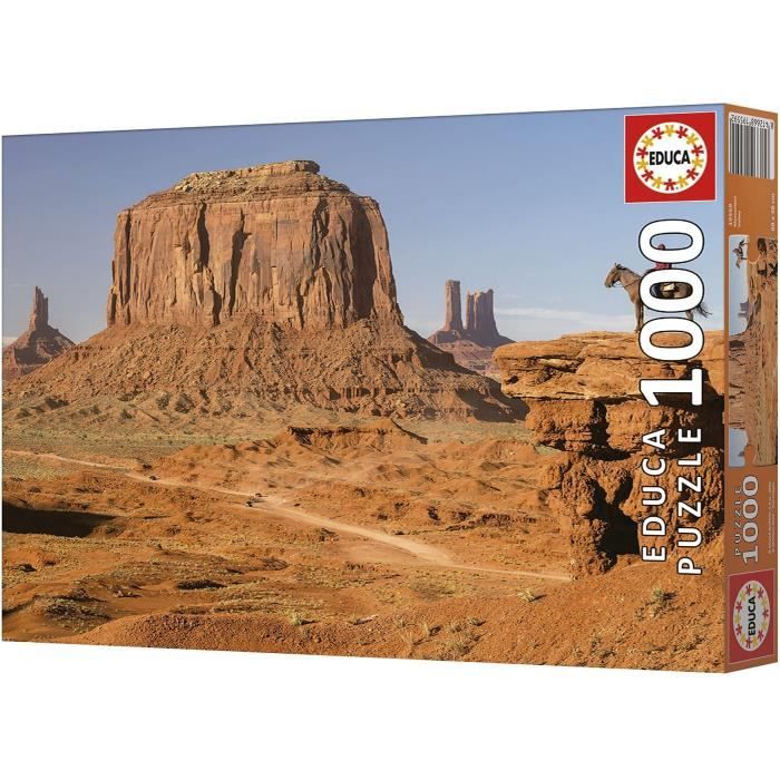 Puzzle Paysage et nature - EDUCA - MONUMENT VALLEY - 1000 pieces - Colle Fix Puzzle incluse