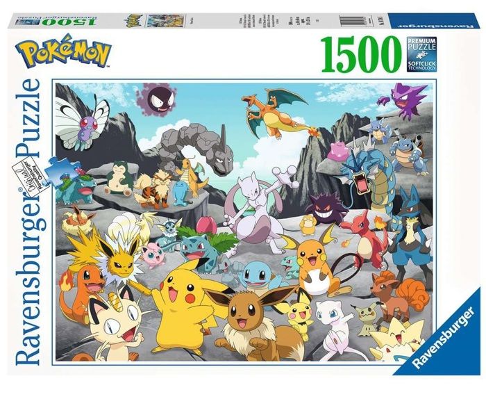 Puzzle Pokémon Classics 1500 pieces - Ravensburger - Puzzle adultes des 14 ans