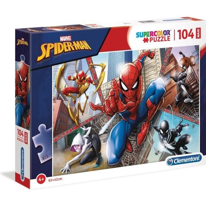 Puzzle Spider-Man - Clementoni - 104 pieces Maxi - Dessins animés et BD - Enfant 4 ans