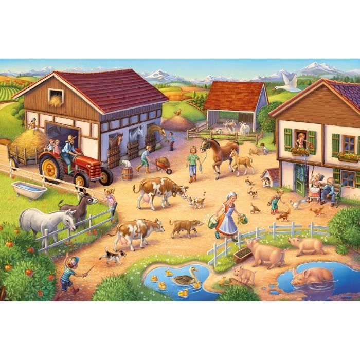 Puzzle Une ferme joyeuse - 40 pcs - SCHMIDT SPIELE - Animaux - Enfant - 4 ans