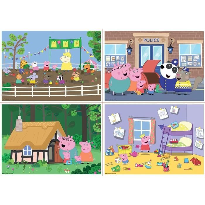 Puzzles progressifs Peppa Pig - EDUCA - MULTI 4 JUNIOR - 50 a 150 pieces - Pour enfants de 3 ans