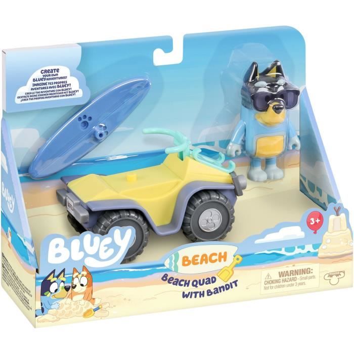 Quad de plage BLUEY avec figurine Bandit et accessoires - Bluey