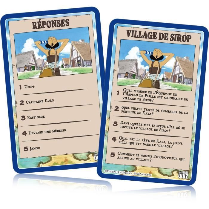 Quiz One Piece - Jeu de quiz - WINNING MOVES - Quiz illustré sur l’univers One Piece avec 500 questions.