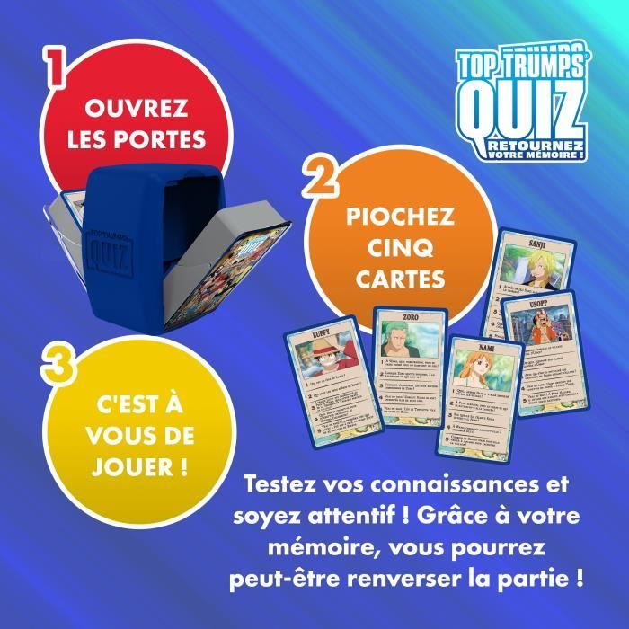 Quiz One Piece - Jeu de quiz - WINNING MOVES - Quiz illustré sur l’univers One Piece avec 500 questions.