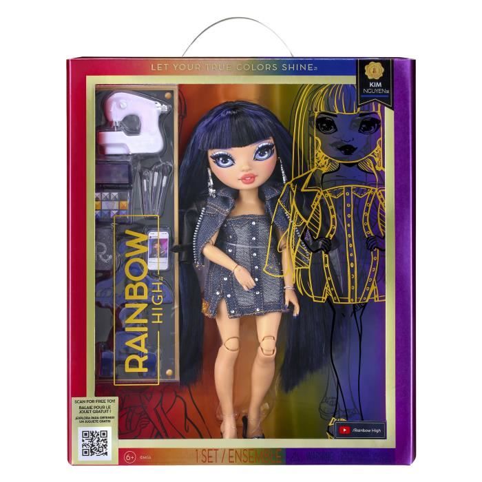 Rainbow High S23 Fashion Doll - Poupée 27 cm Kim Nguyen (Marine) - 1 tenue 1 paire de chaussures et des accessoires