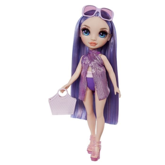 Rainbow High Swim & Style - Poupée mannequin ariculée 27 cm - Violet (Violet) - Maillot de bain + Paréo - a partir