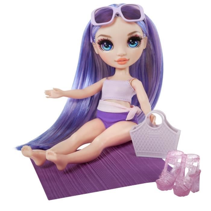 Rainbow High Swim & Style - Poupée mannequin ariculée 27 cm - Violet (Violet) - Maillot de bain + Paréo - a partir