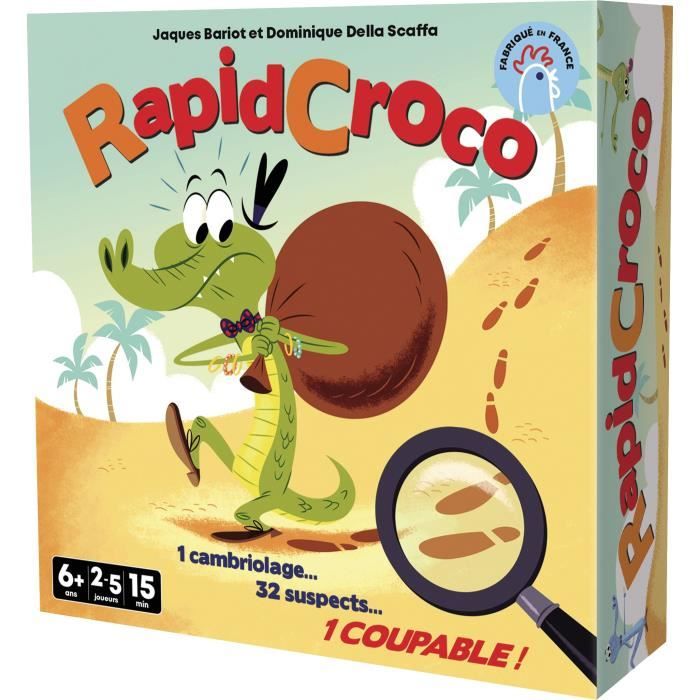 RapidCroco - Asmodee - Jeu d’enquete - 32 Suspect 1 coupable