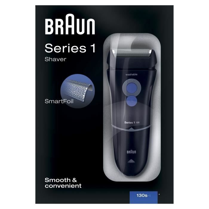 Rasoir électrique BRAUN Series 1 130s-1 - tete de précision étroite - lavable - tondeuse pour poils longs