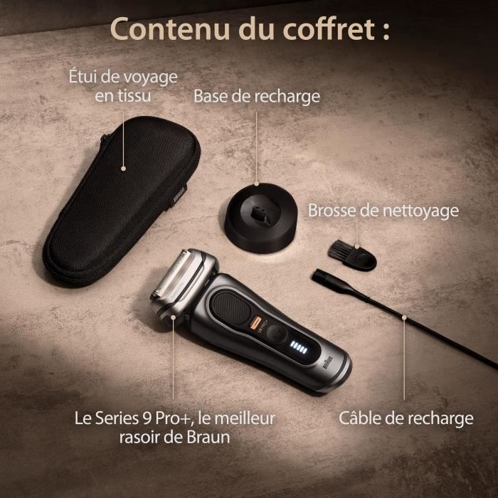 Rasoir électrique BRAUN - Séries 9 PRO + 9515s - 5 Éléments De Rasage Tondeuse De Précision Intégrée Base