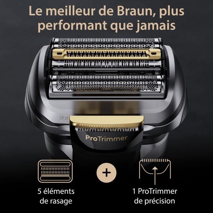 Rasoir électrique BRAUN - Séries 9 PRO + 9560cc - 5 Éléments De Rasage Tondeuse De Précision Intégrée Station