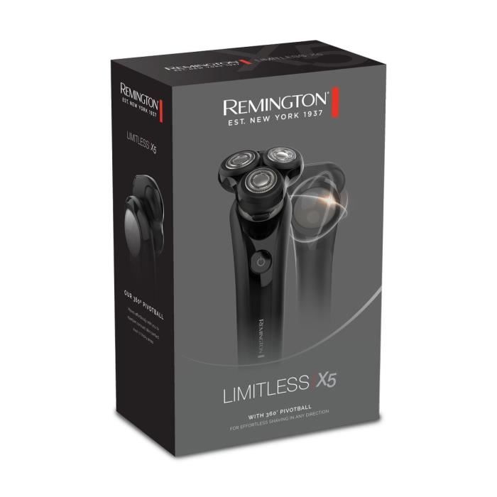 Rasoir électrique Remington XR1750 X5 LIMITLESS - Technologie Pivot Ball 360° 3 Tetes Flexibles Confort Wet&Dry Sans Fil