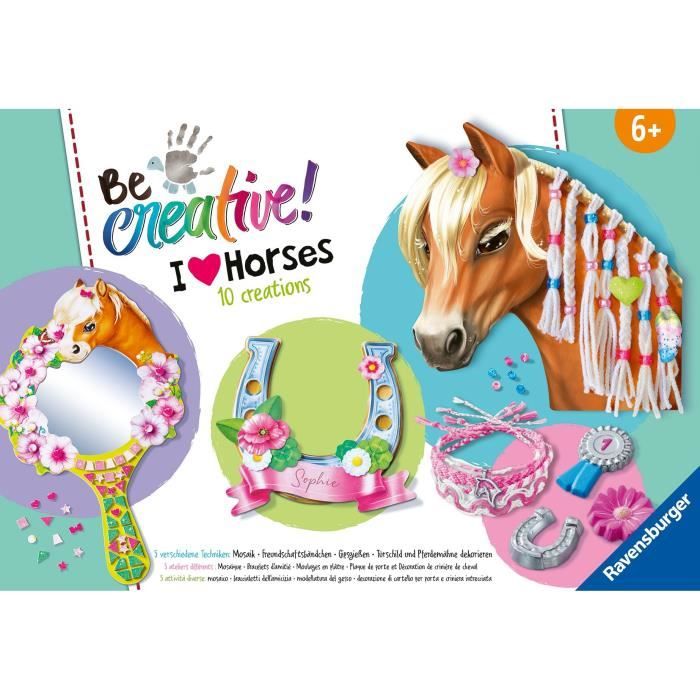 Ravensburger-Be Creative Chevalkit Multi-activités Horses10 créationsActivité détente et créativeDes 7 ans238751