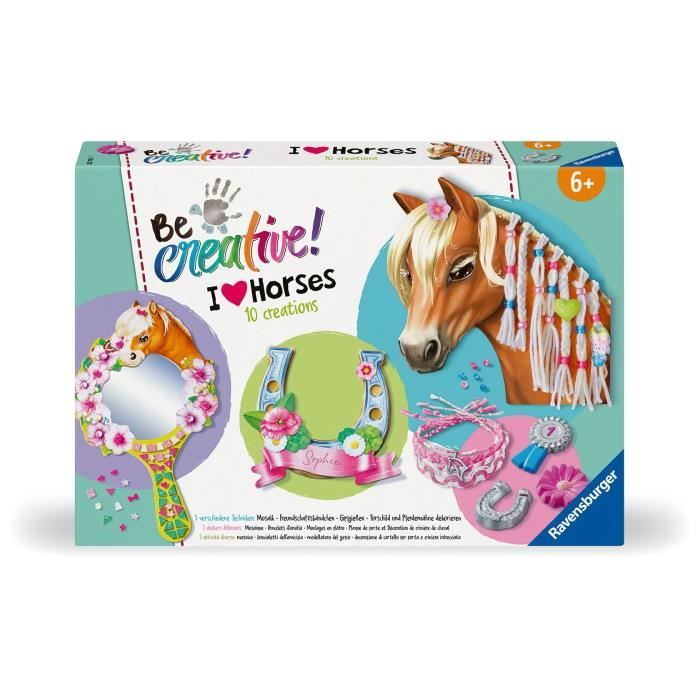 Ravensburger-Be Creative Chevalkit Multi-activités Horses10 créationsActivité détente et créativeDes 7 ans238751