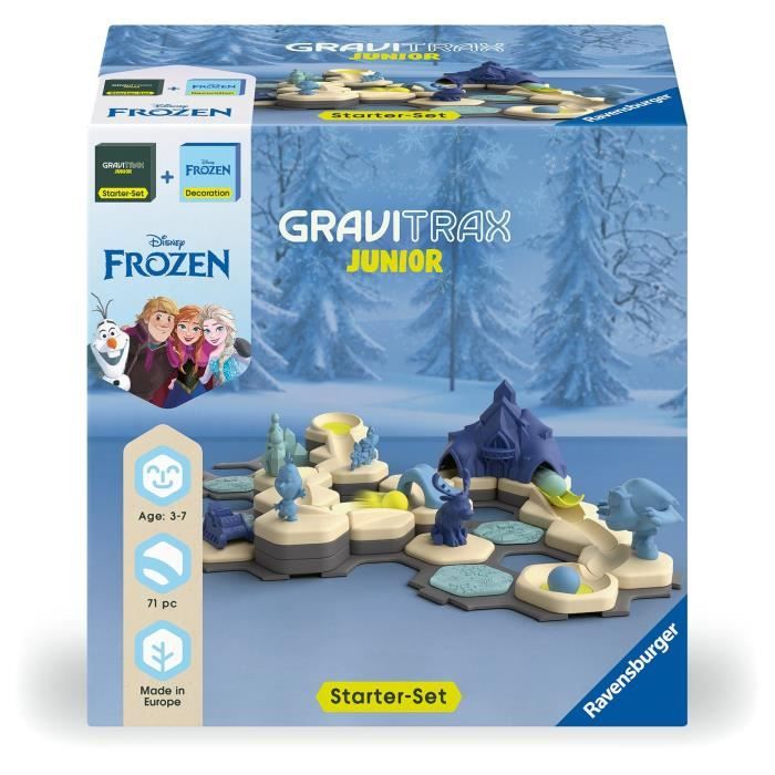 Ravensburger-Gravitrax Junior Starter Set La Reine des Neiges-Jeu de construction STEM-Circuits de billes-71 pieces-Des