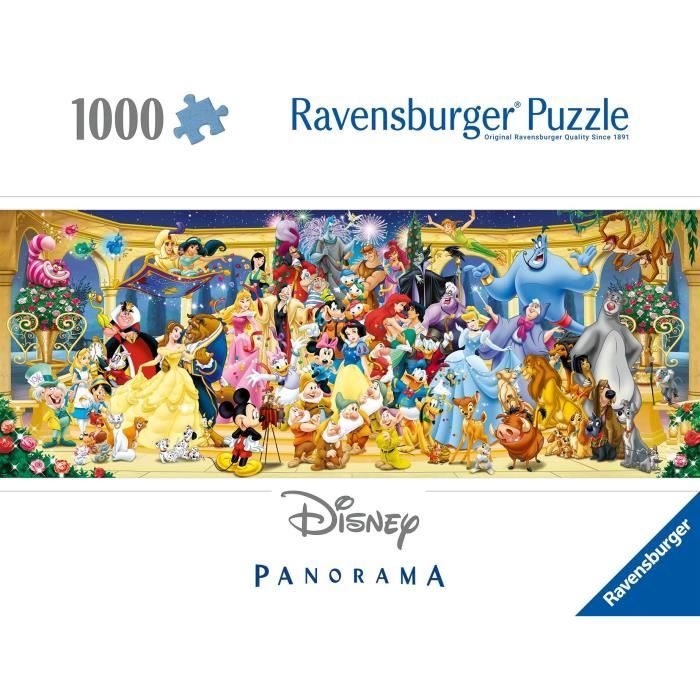 Ravensburger-Puzzle 1000 pieces Panorama-Photo de groupe Disney-Adultes&enfants des 14 ans-Puzzle de qualité