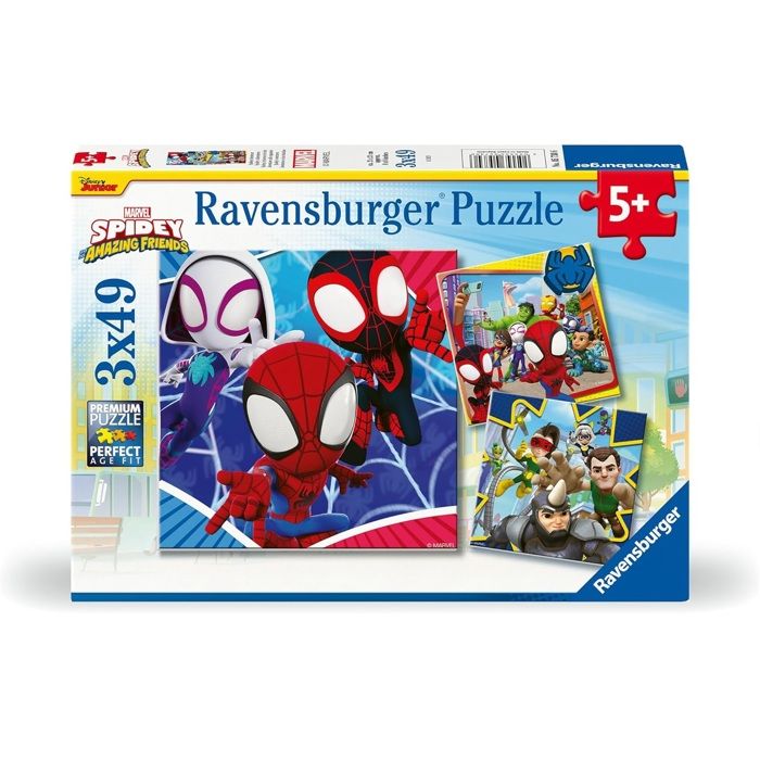 Ravensburger-SPIDERMAN-Puzzles 3x49 pieces - Spidey le lanceur de toile-4005556057306-A partir de 5 ans