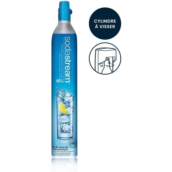 Recharge de gaz supplémentaire 60L originale a visser - SodaStream - Consignée - Bleu - Machine a soda