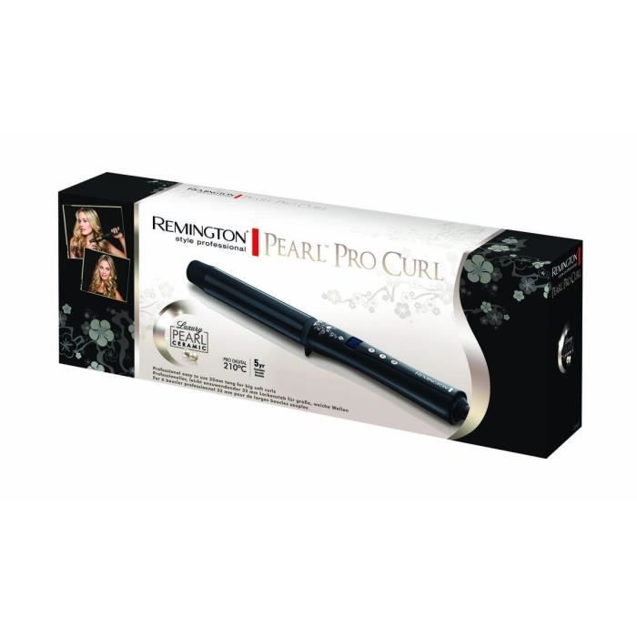 Remington CI9532 Fer a Boucler Boucleur XL 32mm Pearl Advanced Ceramic avec Eclats de Perles Cheveux Brillants