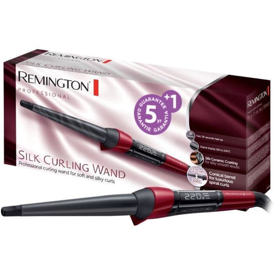 Remington CI96W1 Fer a Boucler Boucleur Conique Silk Céramique Haute Qualité avec Protéine de Soie