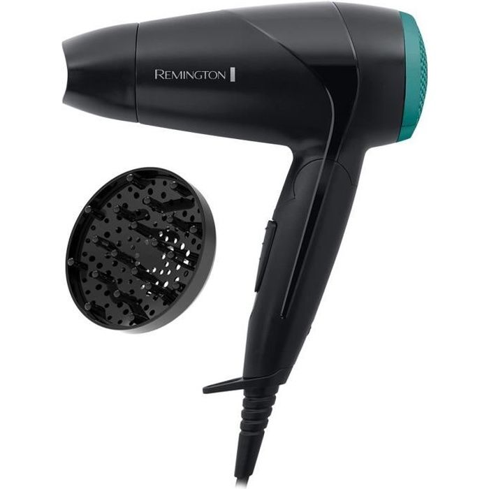 Remington D1500 Seche-Cheveux de Voyage Puissant 2000W On The Go Poignée Pliable Ultra Compact