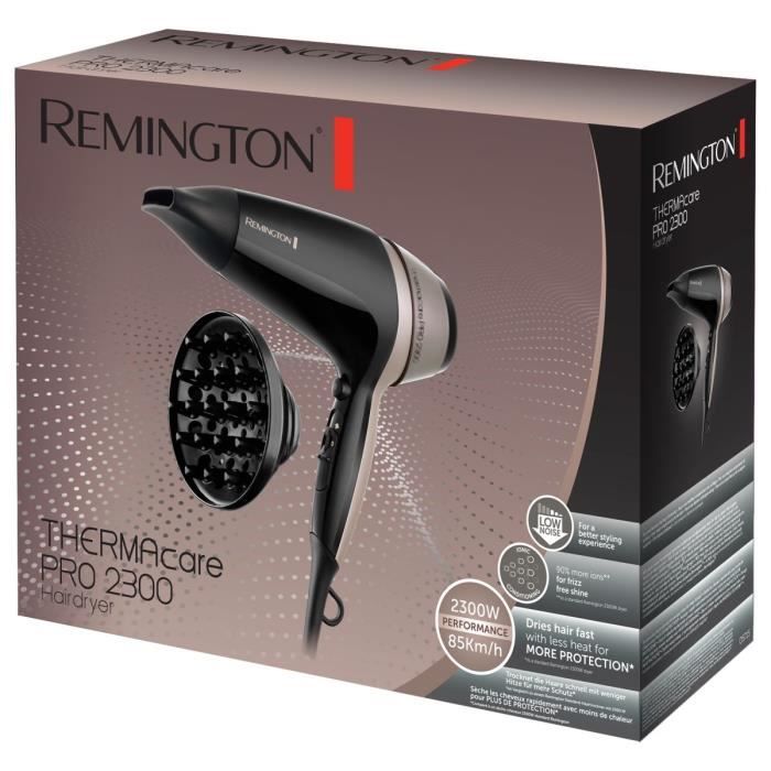 REMINGTON D5715 Seche-Cheveux Professionnel Ionique Thermacare 2300W Grille Céramique Chaleur Homogene