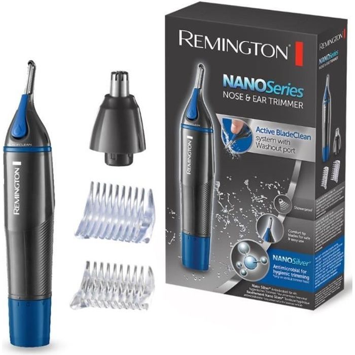 Remington NE3850 Tondeuse Visage Antibactérienne Hypoallergénique Nano Serie pour Nez et Oreilles