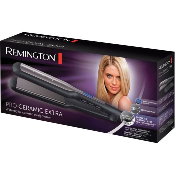 Remington S5525 Fer a Lisser Lisseur Plaques Flottantes XL Advanced Ceramic Température Modulable Lissage Facile