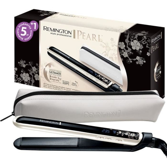 Remington S9500 Fer a Lisser Lisseur Pearl Plaques Souples Advanced Ceramic XL avec Eclats de Perles Cheveux Brillants