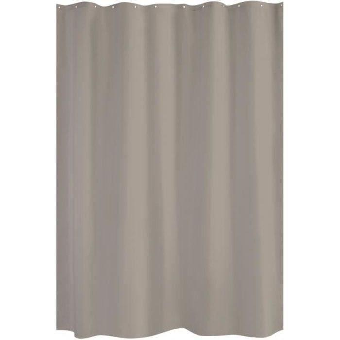 Rideau de douche uni coloris taupe - Paloma Tech