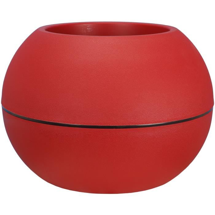 RIVIERA - pot de fleurs Boule - D40 - rouge