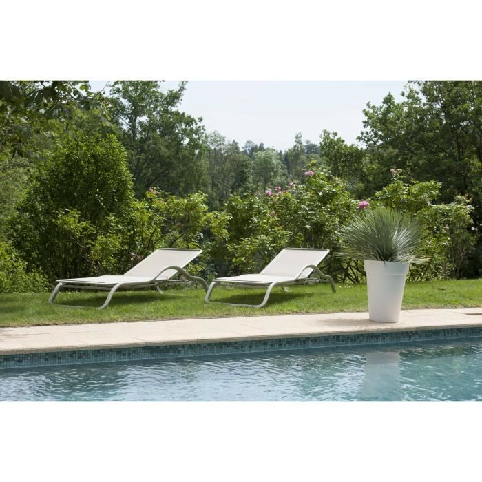 RIVIERA Pot Soleilla haut - 53 cm - Blanc