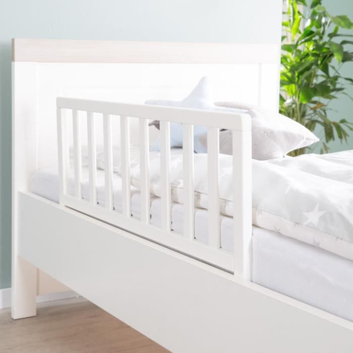 ROBA Barriere de Lit en Bois 90 cm - Protection Anti-Chute Sûre pour Bébés et Enfants - 18 mois a 5 Ans - Montage