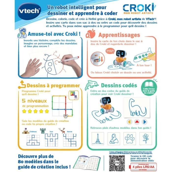 Robot Artiste Croki - VTECH - Jouet électronique éducatif - Dessin et codage