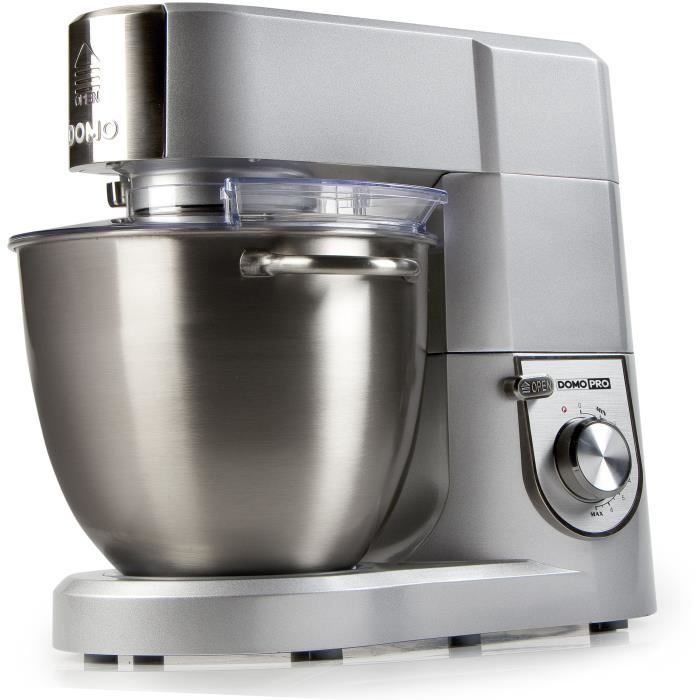 Robot de Cuisine - DOMO - DO9231KR - 1200 W - 6 L - 8 vitesses + Pulse - Gris