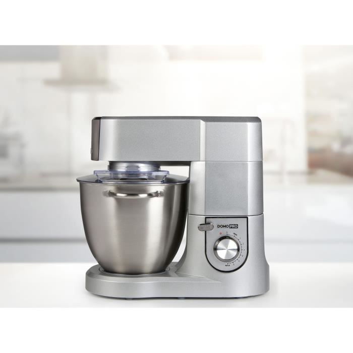 Robot de Cuisine Pro - DOMO - DO9079KR-PROMO - 1500 W - 6,7 L - Vitesse variable + Pulse - Gris