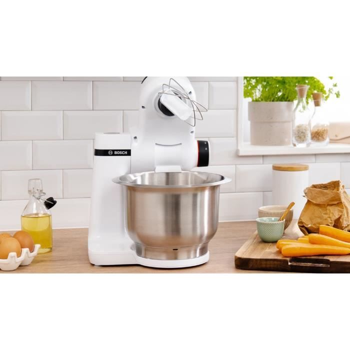 Robot patissier compact et multifonction KITCHEN MACHINE BOSCH Serie 2 - 700W - 3,8L - Blanc