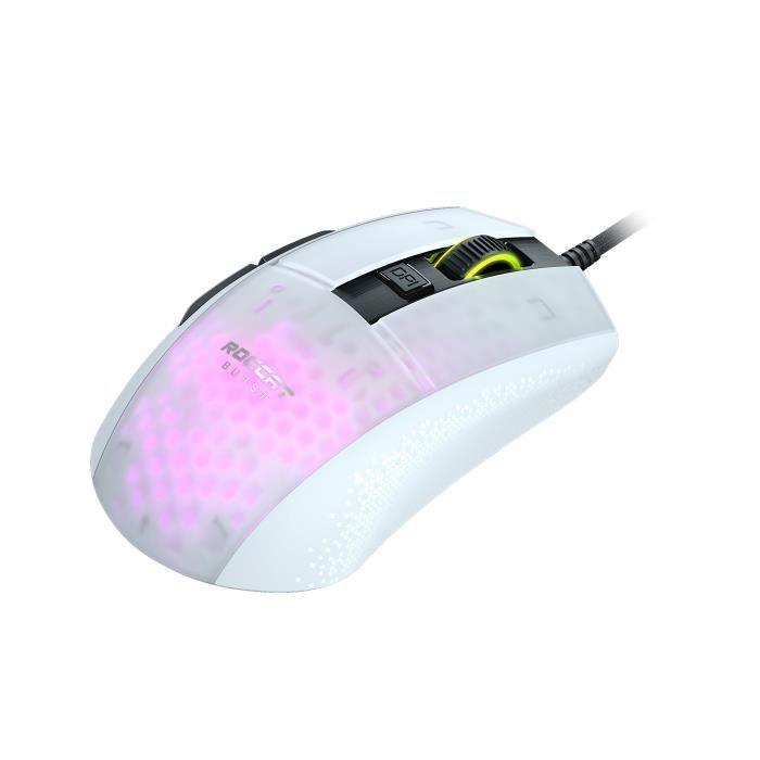 ROCCAT Souris gamer BURST PRO - Blanc - Paloma Tech