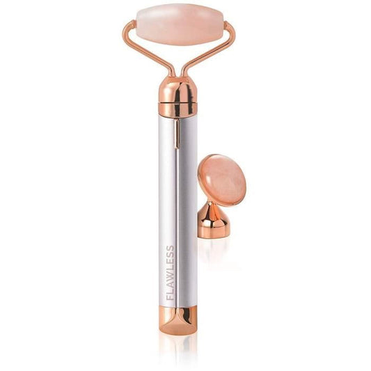 Roller Visage en Quartz Rose Finishing Touch Flawless Contour - 2 embouts - pile incluse - FLAWLESS FINISH FLAWLESS FINISH