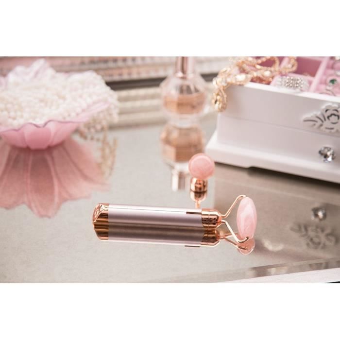 Roller Visage en Quartz Rose Finishing Touch Flawless Contour - 2 embouts - pile incluse - FLAWLESS FINISH FLAWLESS FINISH