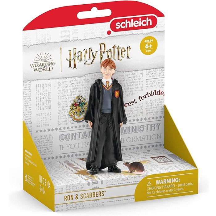 Ron et croûtard Figurine de l’univers Harry Potter pour enfants des 6 ans 4 x 2 x 10 cm - schleich 42634 WIZARDING WORLD