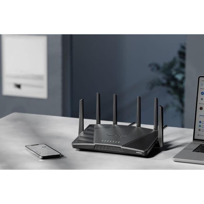 Routeur WiFi 6 Tri band jusqu'a 6,6 Gbit/s - SYNOLOGY - RT6600AX - 6 antennes - Blanc SYNOLOGY