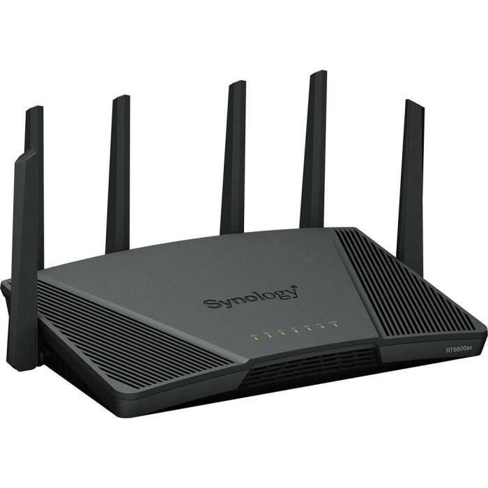 Routeur WiFi 6 Tri band jusqu'a 6,6 Gbit/s - SYNOLOGY - RT6600AX - 6 antennes - Blanc SYNOLOGY