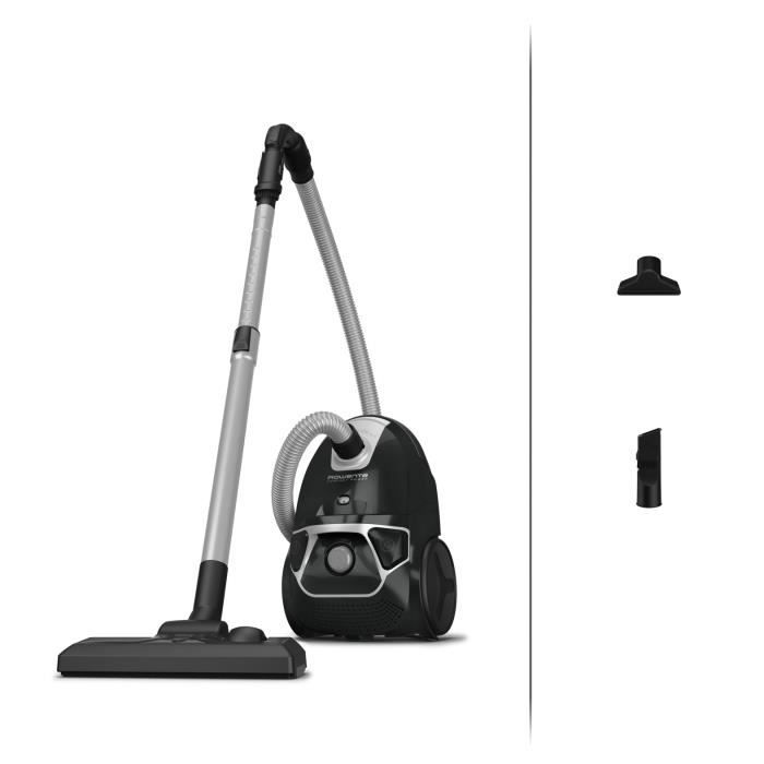 ROWENTA Compact Power Aspirateur avec sac 3 L 900 W max 75 dB(A) Compact Sac Hygiene + Rayon d’action 8,8 m Noir