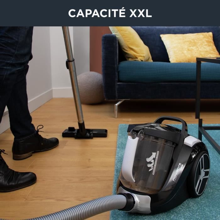 ROWENTA Compact Power XXL Aspirateur sans sac Bac 2,5 L Moteur basse consommation 900 W max Haut niveau de filtration