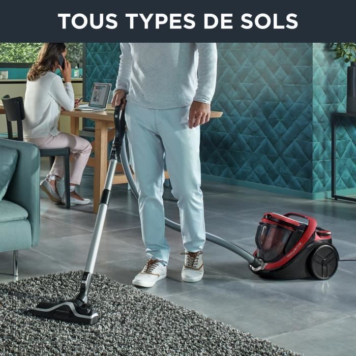 ROWENTA Silence Force Cyclonic Aspirateur sans sac 2,5 L Économie d’énergie 65 dB(A) Ergonomique Fabriqué