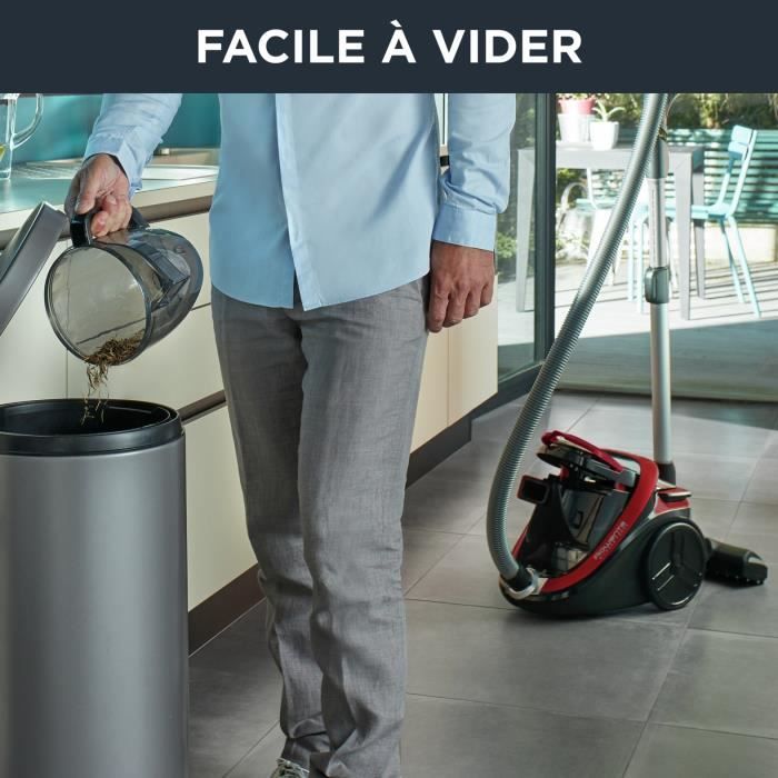 ROWENTA Silence Force Cyclonic Aspirateur sans sac 2,5 L Économie d’énergie 65 dB(A) Ergonomique Fabriqué