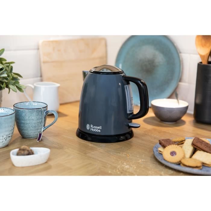 RUSSELL HOBBS 24993-70 Bouilloire Compacte Colours Plus Capacité 1 L Filtre Anti-Calcaire Amovible Lavable - Gris RUSSELL HOBBS