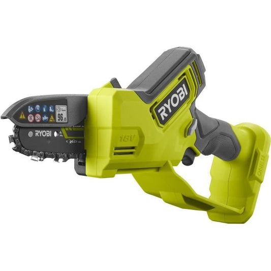 RYOBI - Élagueur a main 18V - Brushless - guide 10 cm - 6 m/s - tendeur sans outil - vendu sans batterie ni chargeur